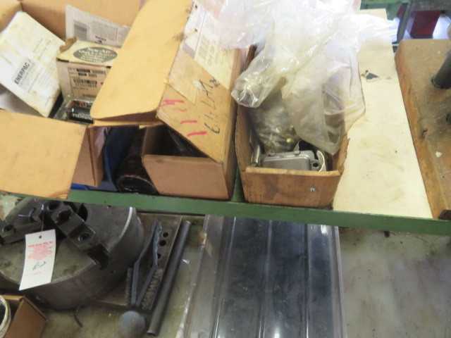 All contents in pictures except for chuck and steel table with items in separate lot. - MISCELLANEOUS