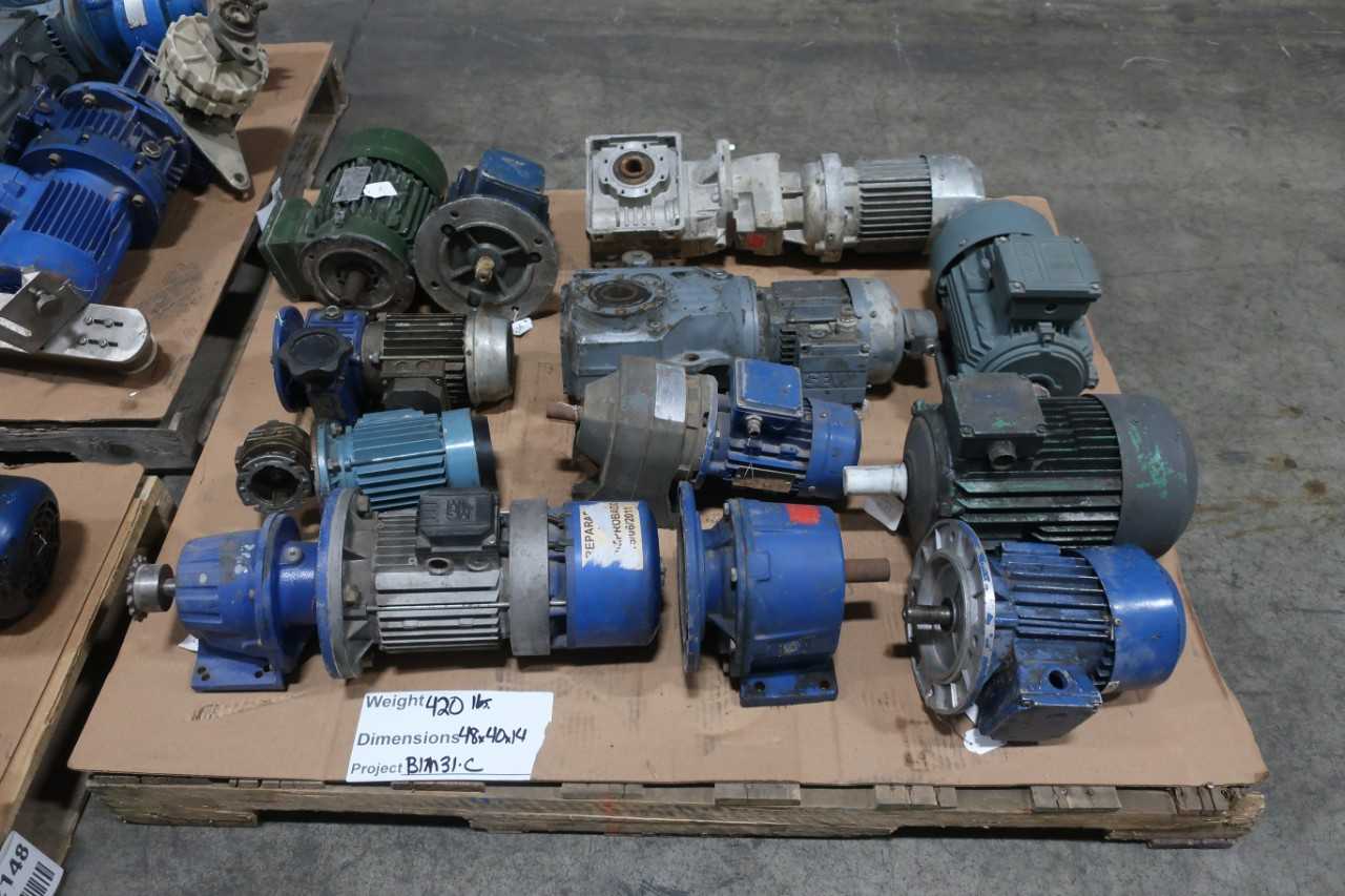 3 PALLETS OF ASSORTED MOTORS - ELECTRIC MOTORS