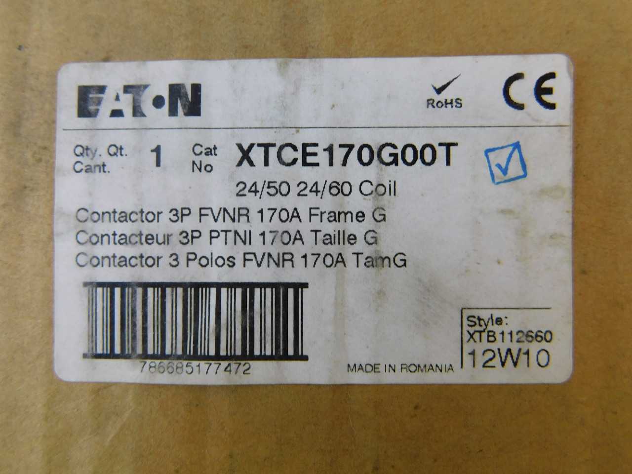 Quantity of 6x XTCE170G00T Contactors - CONTACTORS
