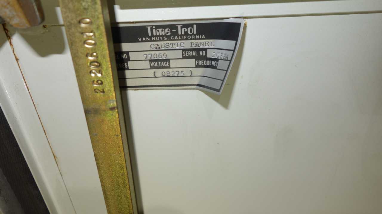 TIME-TROL PANALARM ALARM CAUSTIC PANEL - ELECTRICAL COMPONENTS