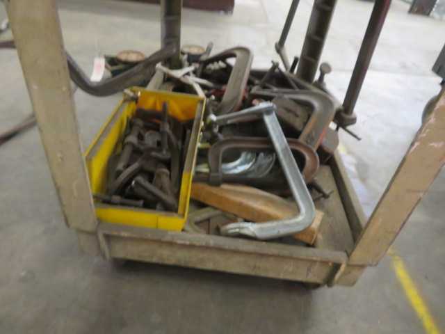Cart full of C clamps and Vice Grip Clamps - MISCELLANEOUS