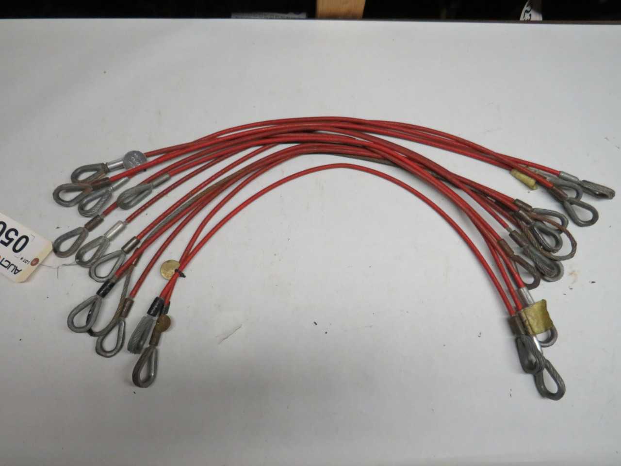 LOT OF 12 ASSORTED 3' CABLE SLINGS - LIFTING EQUIPMENT