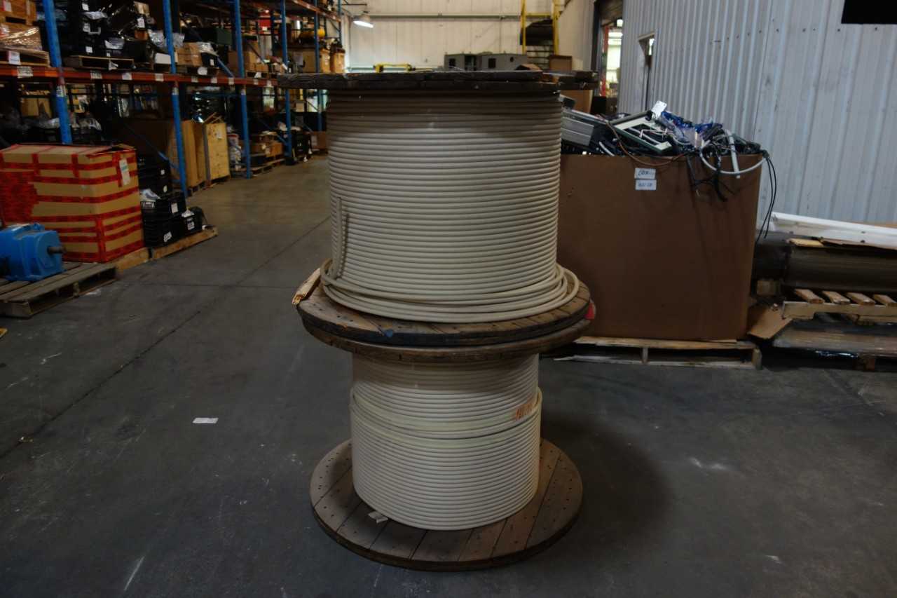 2 SPOOLS OF COAXIAL CABLE, 75 OHMS - ELECTRICAL COMPONENTS