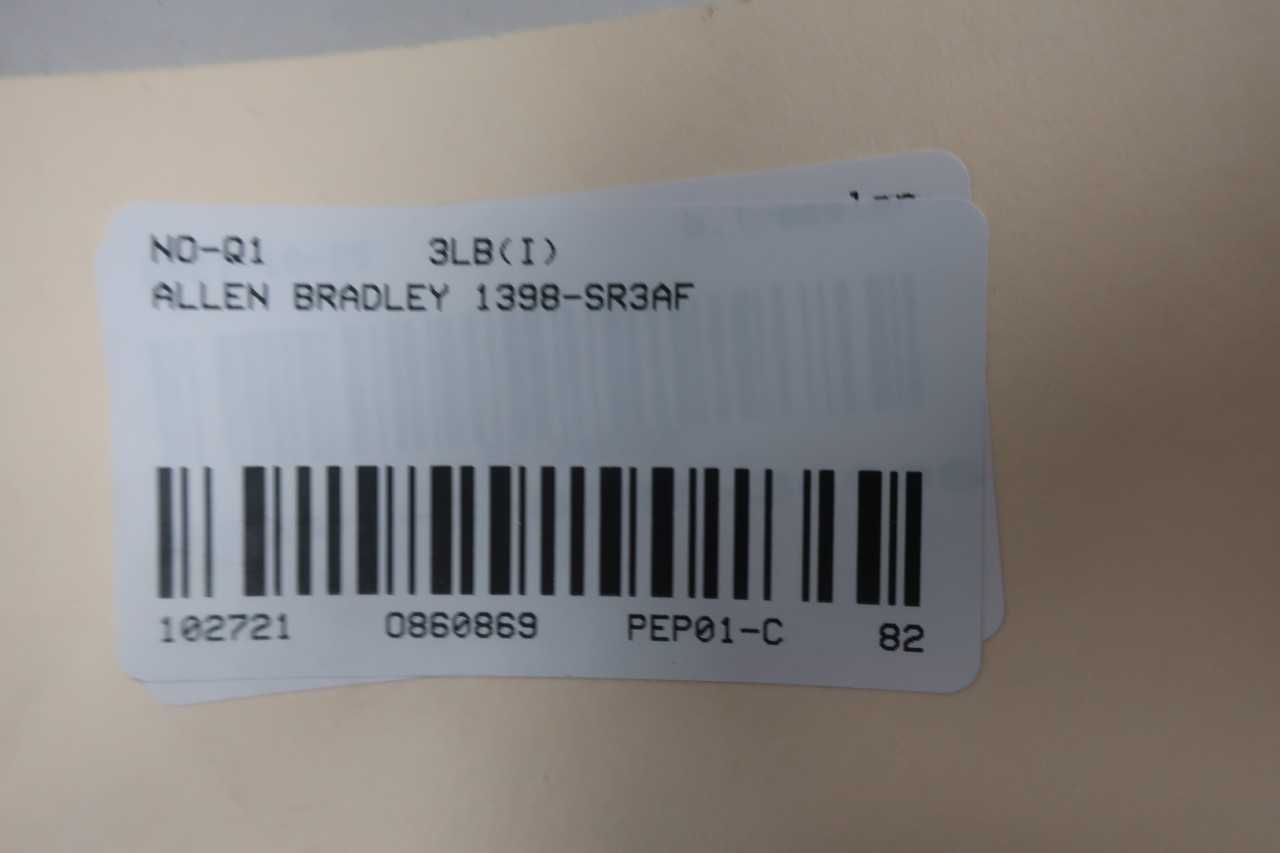 ALLEN BRADLEY 1398-SR3AF SHUNT MODULE 125/450V-DC 1PH - AUTOMATION & CONTROLS