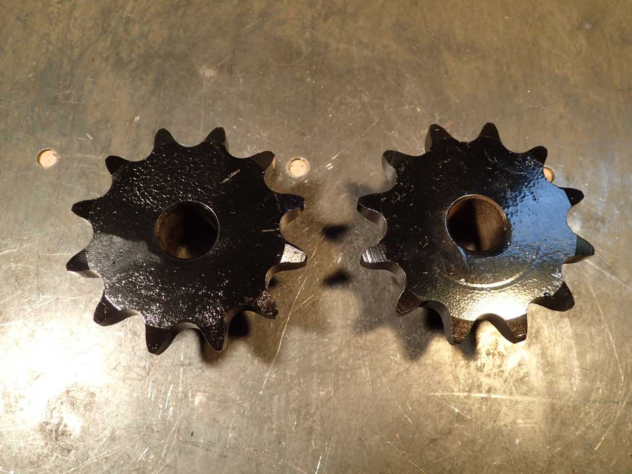 2 Piece Lot of Browning 60B12 #60 Steel Chain Sprocket 12-Tooth 3/4" Smooth Bore - ROLLER CHAIN