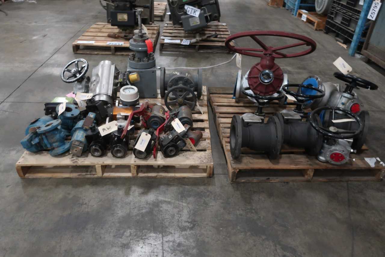 2 PALLETS OF ASSORTED VALVES 1IN-6IN - VALVES