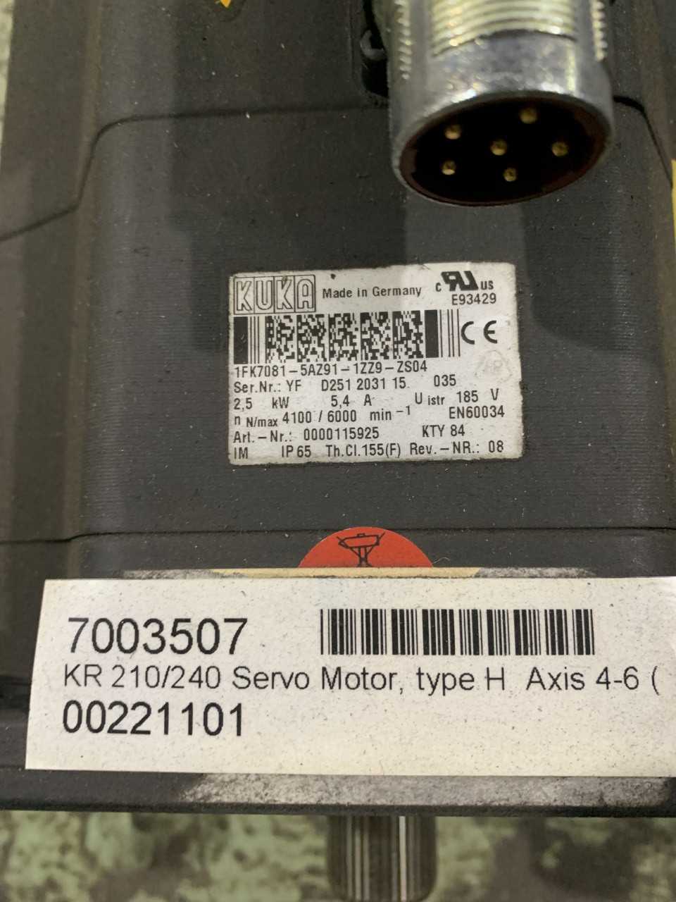 Lot of 1 KUKA 7003507 Servo motor - SERVO