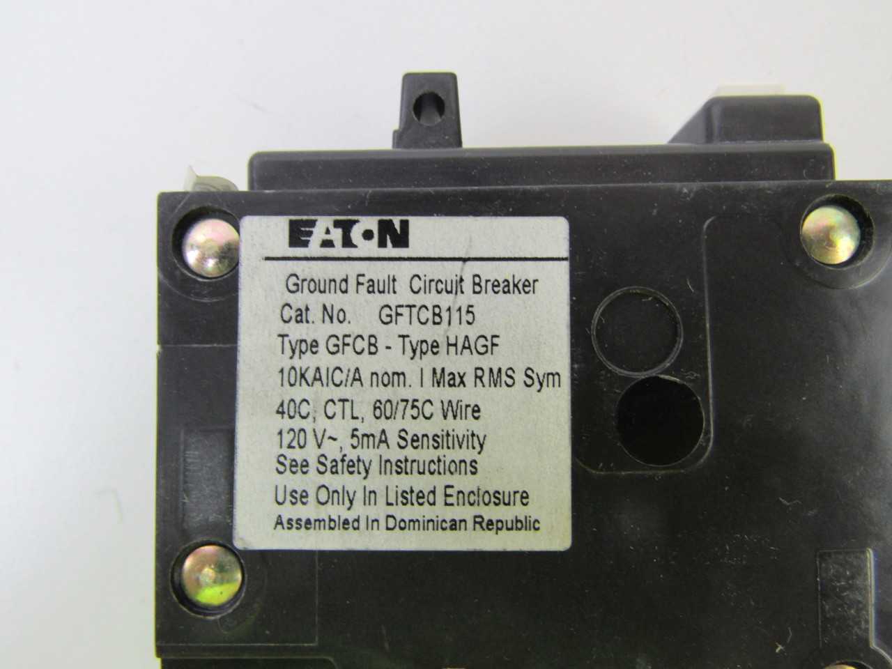 Quantity of 5x GFTCB115 MCB/Residential Circuit Breakers - CIRCUIT BREAKERS Quantity of 5x GFTCB115 MCB/Residential Circuit Breakers - CIRCUIT BREAKERS
