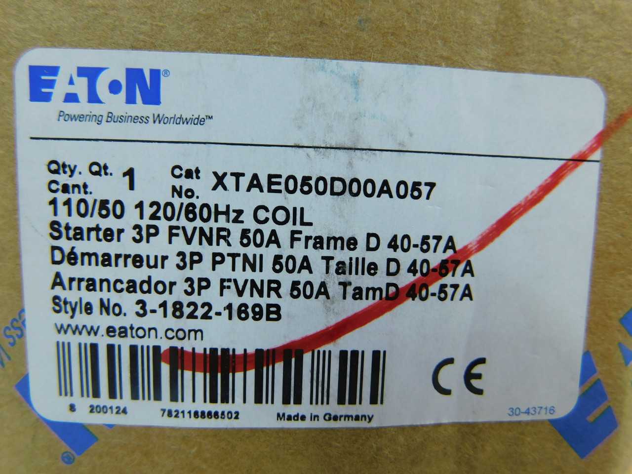 Quantity of 5x XTAE050D00A057 Starters - MOTOR STARTERS Quantity of 5x XTAE050D00A057 Starters - MOTOR STARTERS
