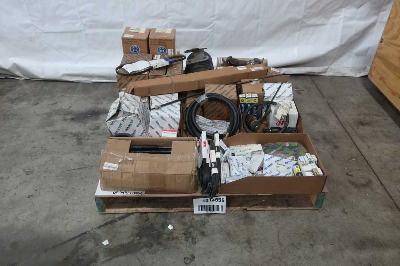 PALLET OF ASSORTED HEAVY EQUIPMENT PARTS AND ACCESSORIES - CONSTRUCTION