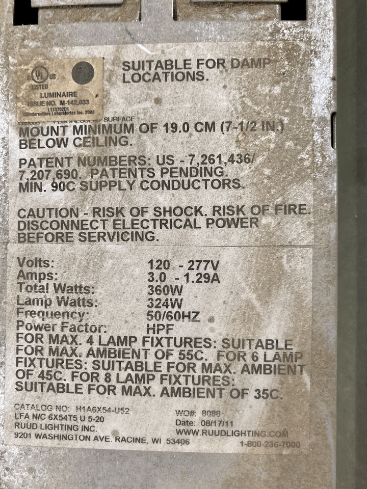 106 High Bay Luminaire lights 120-270v - LIGHTING