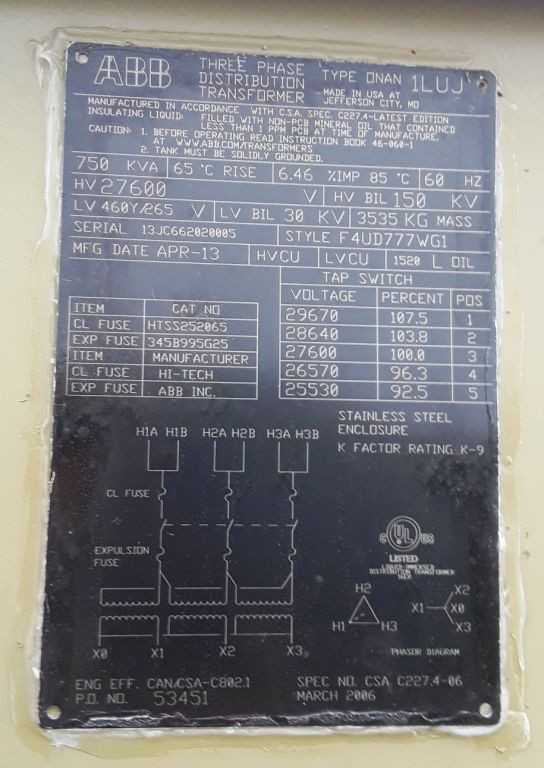 ABB Padmount Transformers 750 KVA - POWER GENERATORS