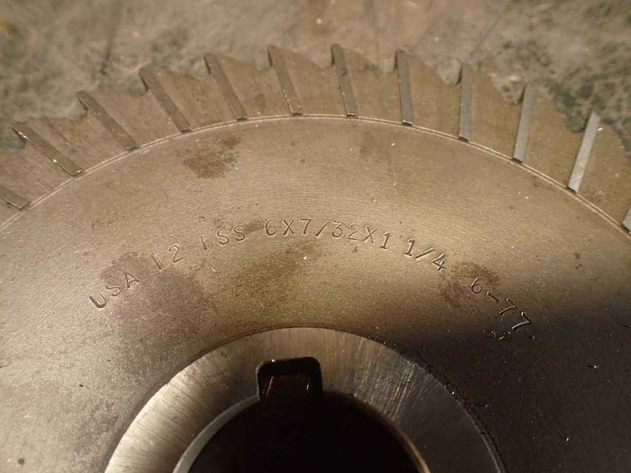 7/32" x 6" Plain Tooth Side Milling Cutter 1-1/4" Horizontal Mill Arbor Hole - MILLING TOOLS