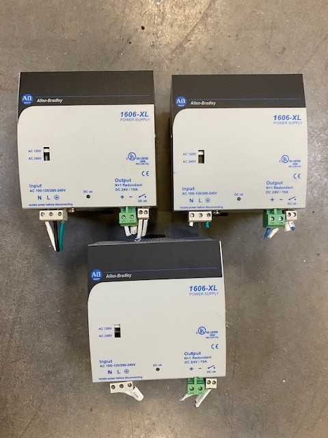 Lot of 3 Allen-Bradley 1606-XL240DR Series B Power Supply - New Open Box Item - ELECTRICAL COMPONENTS
