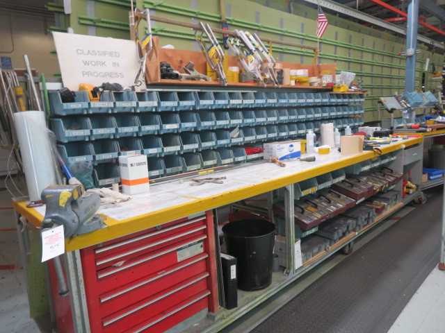7 Drawer Tool Box Snap On, Aluminum Table on Wheels and Contents - MISCELLANEOUS