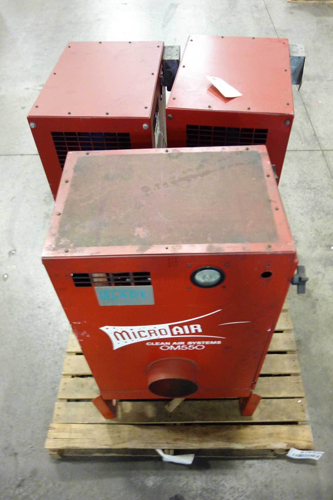LOT OF 3 MICRO AIR MACHINE MOUNT FUME EXTRACTOR - WELDING EQUIPMENT
