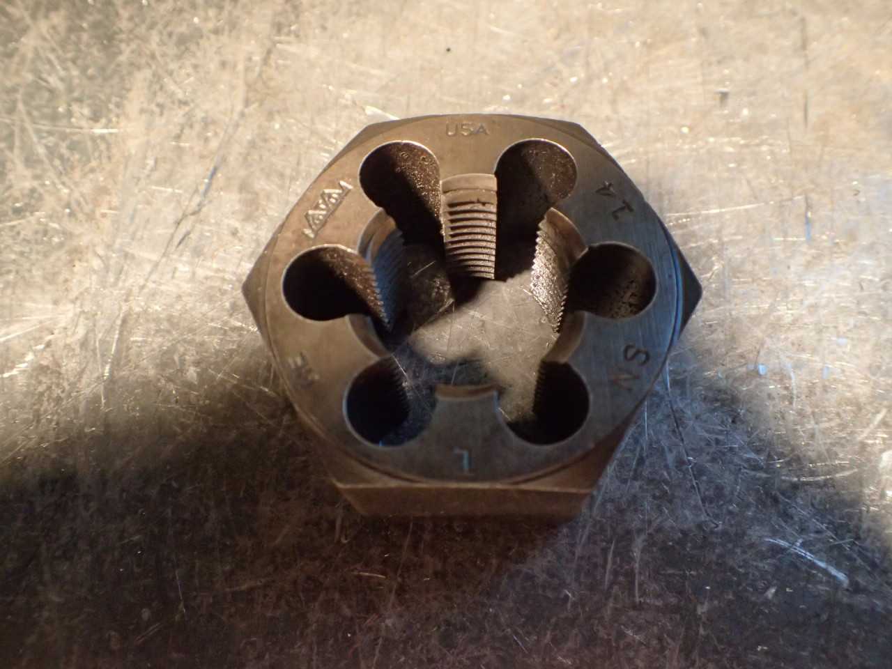 Greenfield 1" -14 NF Hexagon Rethreading Die 1-13/16" Across Flats USA - END MILLS