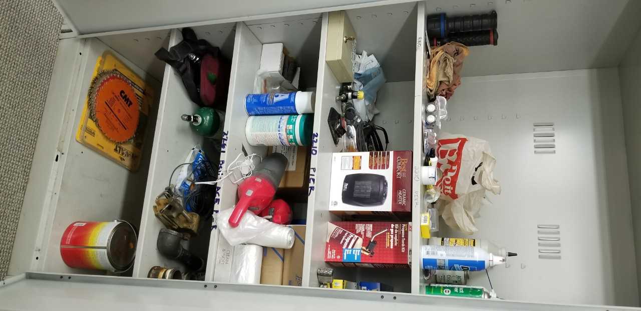 Tennsco 5 -Shelf Supply Cabinet all Contents Included - TOOL STORAGE Tennsco 5 -Shelf Supply Cabinet all Contents Included - TOOL STORAGE