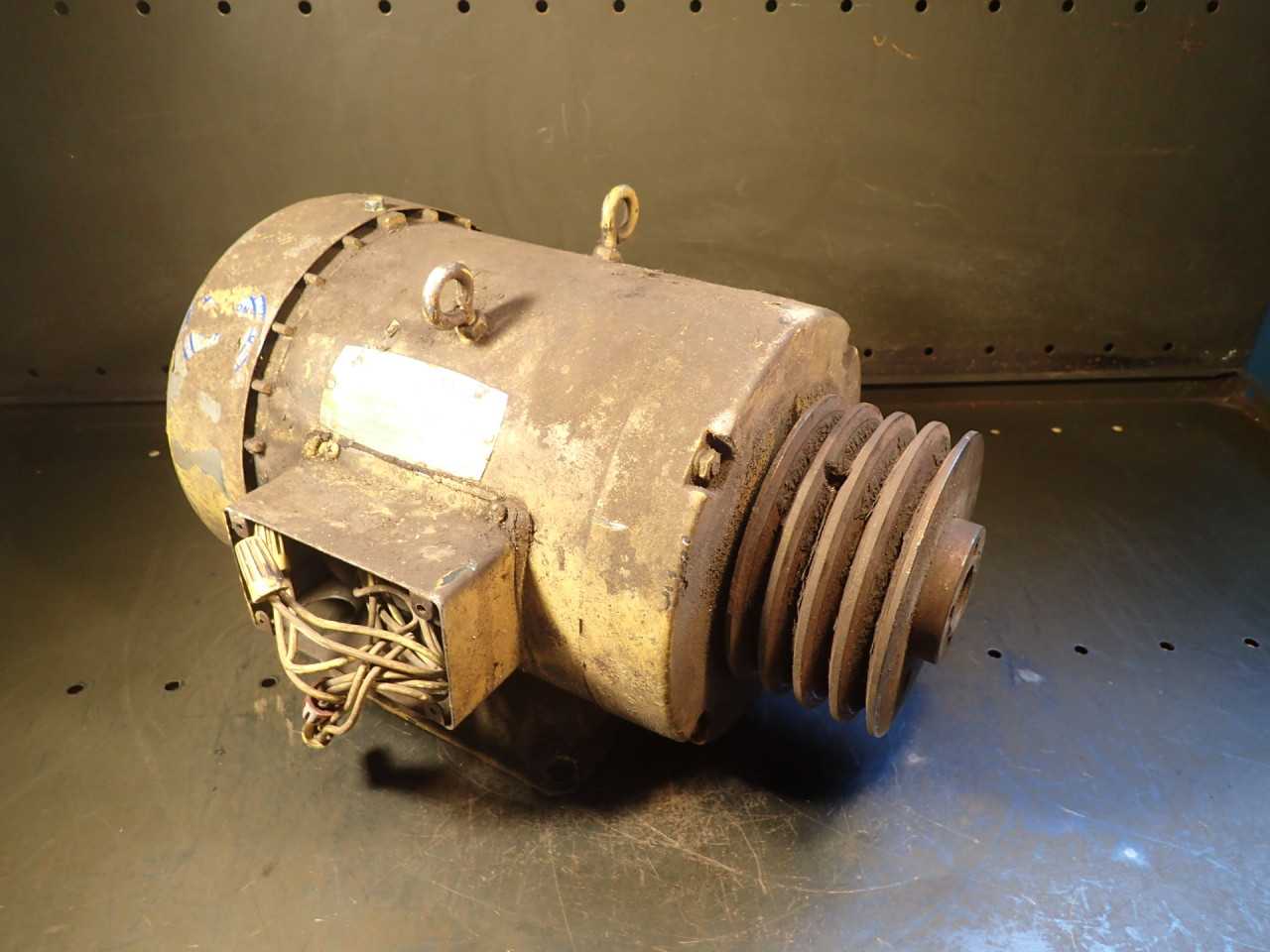 Leeson 5HP Electric Motor: 1740-RPM, C184T17FB1E, 208-230/460V F184T Tested Good - ELECTRIC MOTORS
