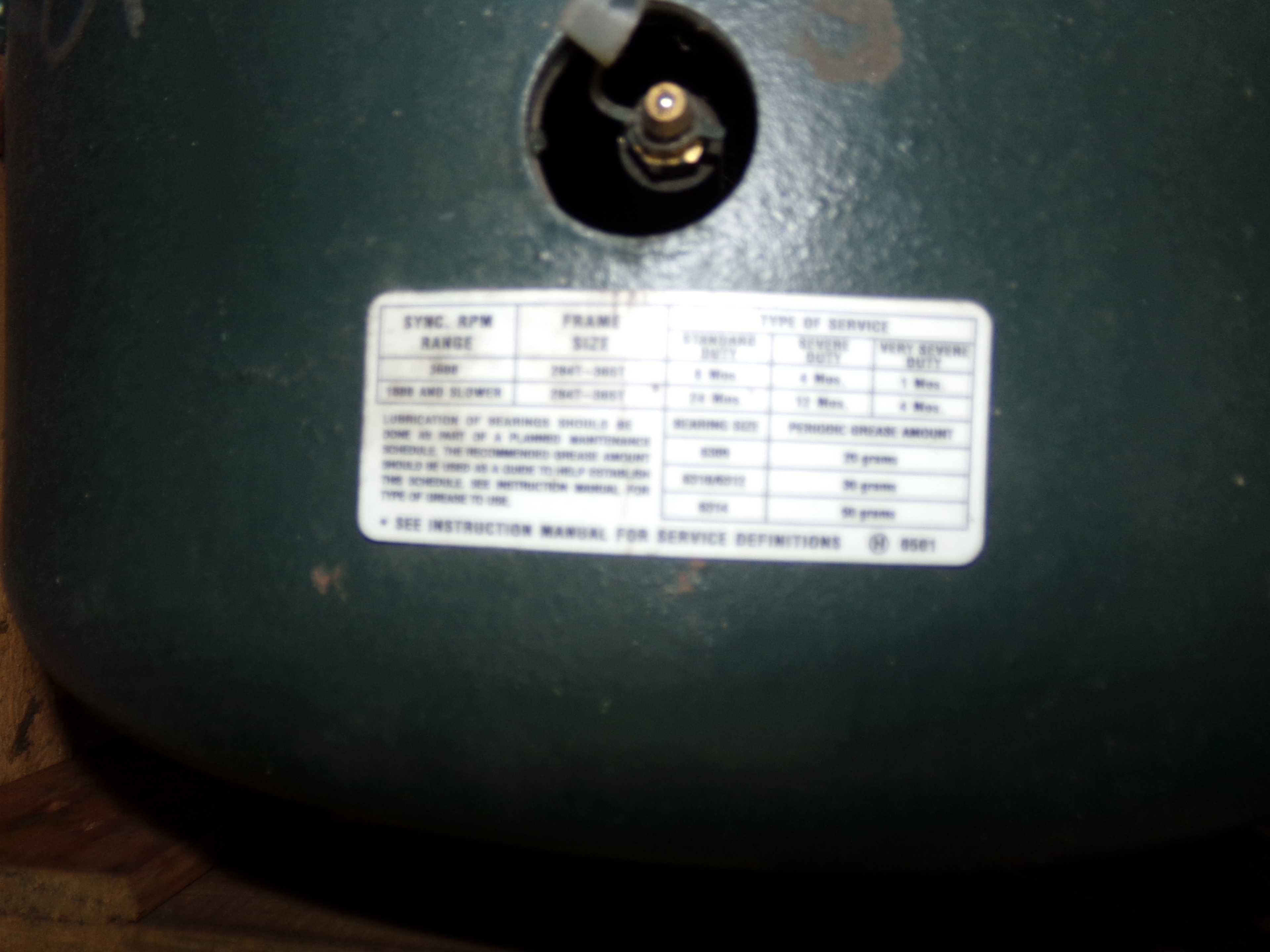 2011 TOSHIBA B0404FLT3BSHD ELECTRIC MOTOR - ELECTRIC MOTORS
