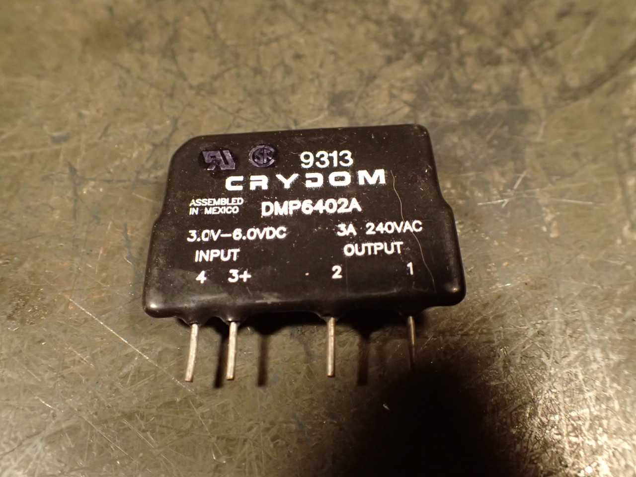 Crydom DMP6402A Microprocessor Interface Module: 3.0-6.0VDC Input, 3A 240VAC Out - ELECTRICAL COMPONENTS