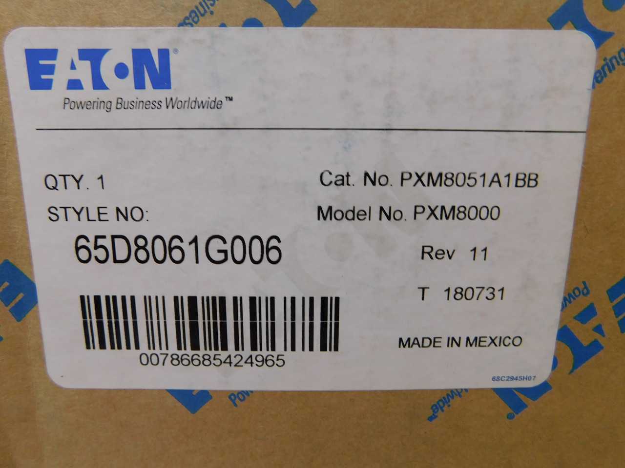 (1) Eaton PXM8051A1BB PLC Control 5A 100-240V Communications expansion card with 10/100 Base-T, 100F, RS-485, RS-232 ports 8 GB - AUTOMATION & CONTROLS