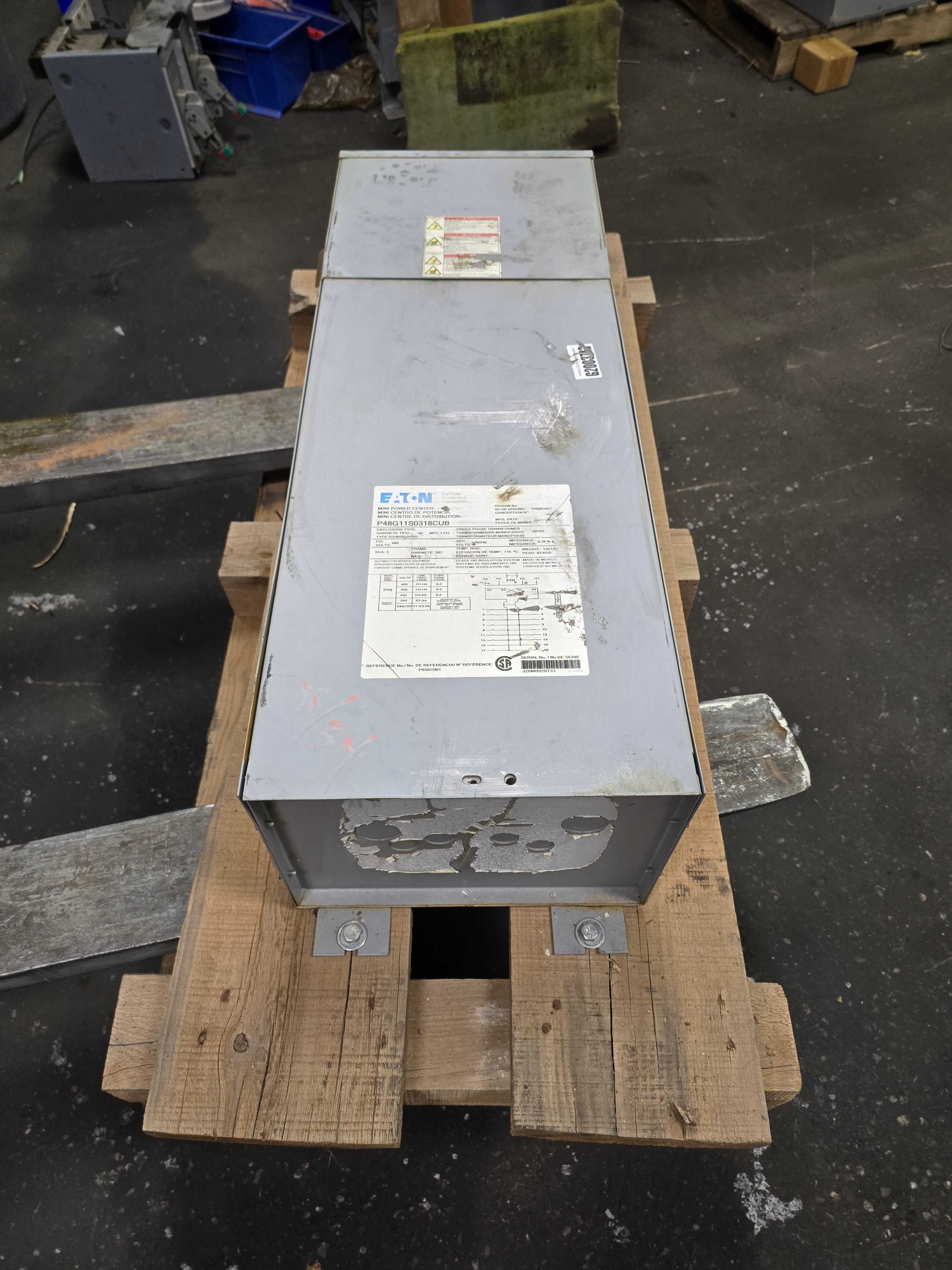 EATON P48G11S0318CUB MINI POWER CENTER TRANSFORMER/PANEL - POWER TRANSFORMERS