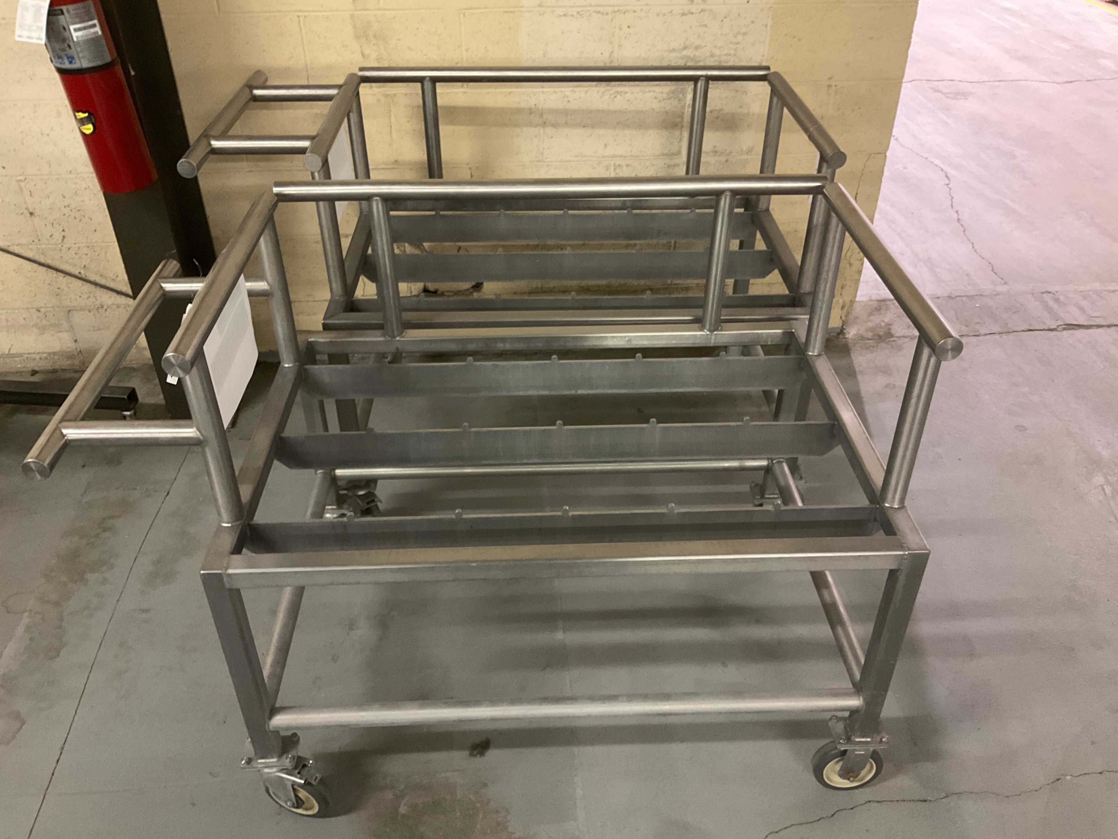 Lot of 2 Stainless Steel Carts