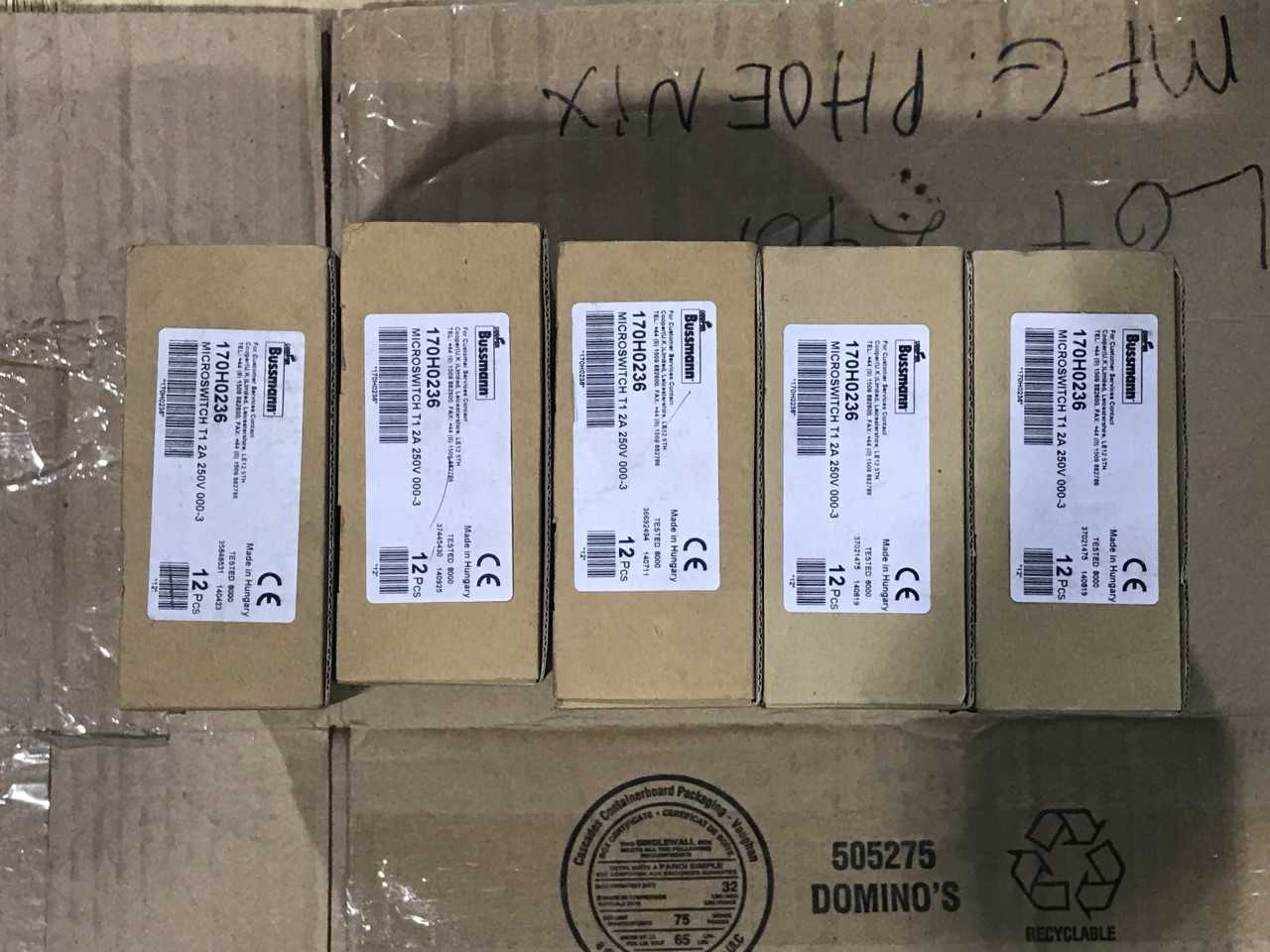BUSSMANN MICRO SWITCHES 170H0236 (QTY 5X12=60) - MISCELLANEOUS