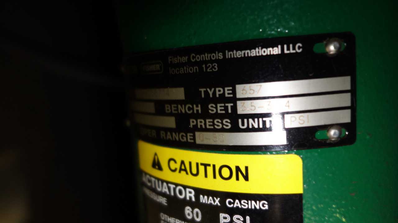 FISHER 2IN CL150 CONTROL VALVE 657 WITH POSTIONER - CONTROL VALVE