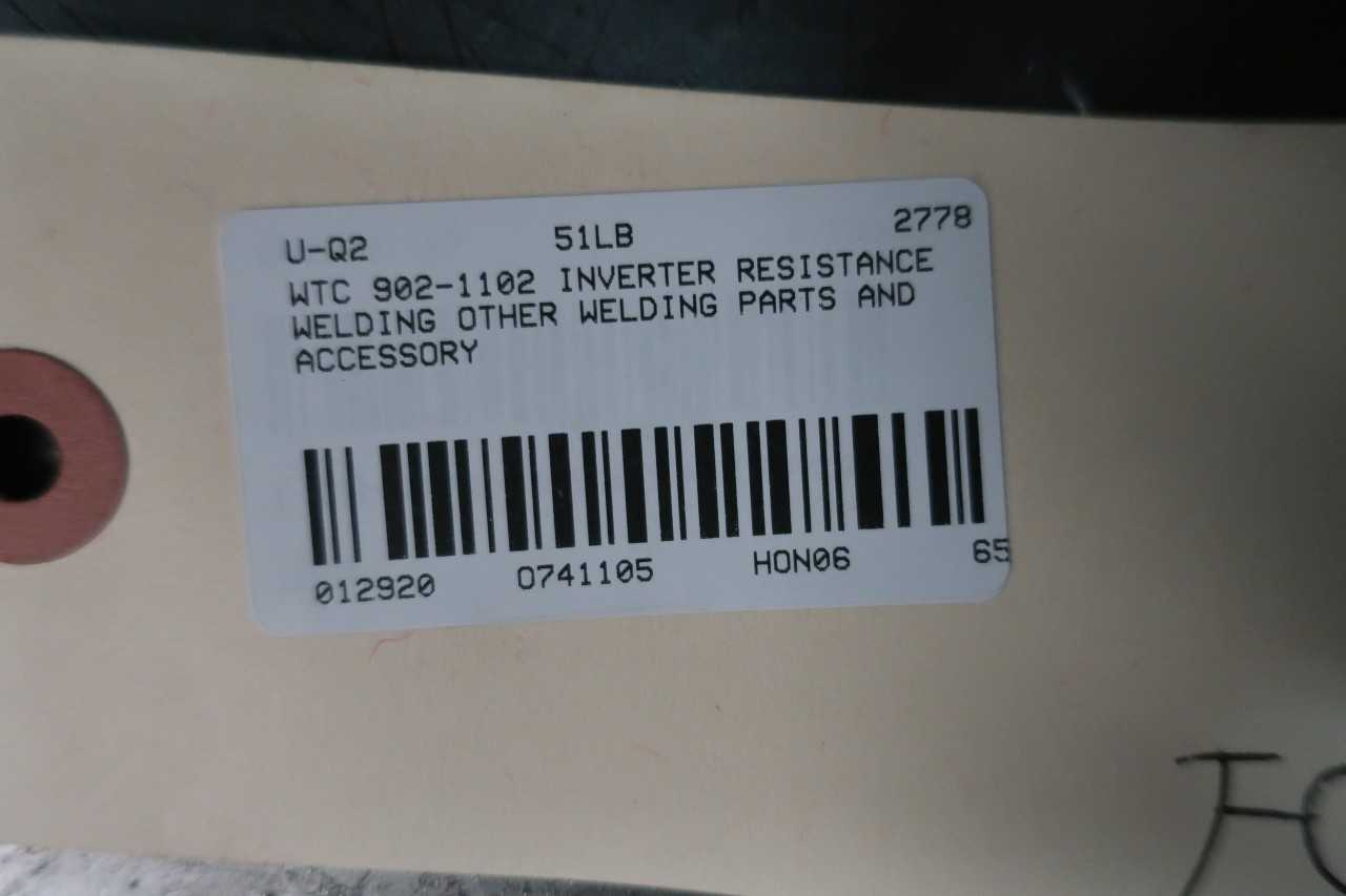 WTC 902-1102 INVERTER RESISTANCE WELDER - WELDING EQUIPMENT