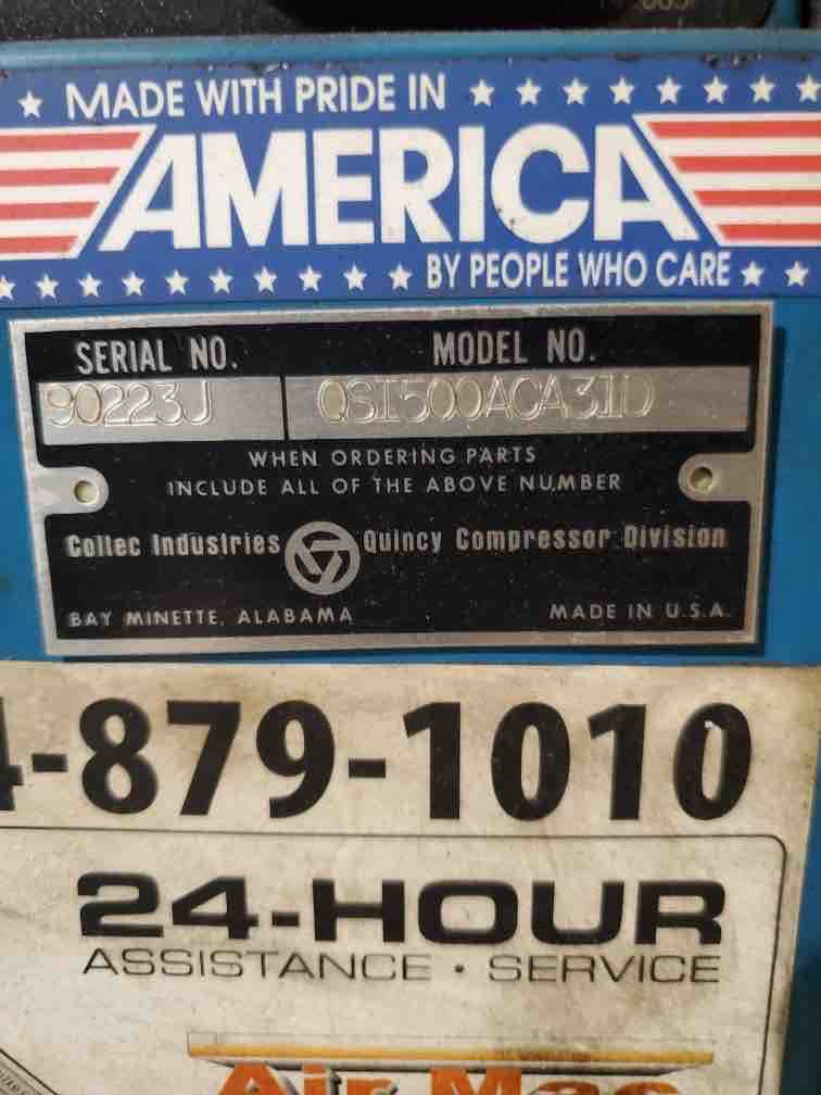 Quincy QSI500ACA31D Air Compressor - AIR COMPRESSORS
