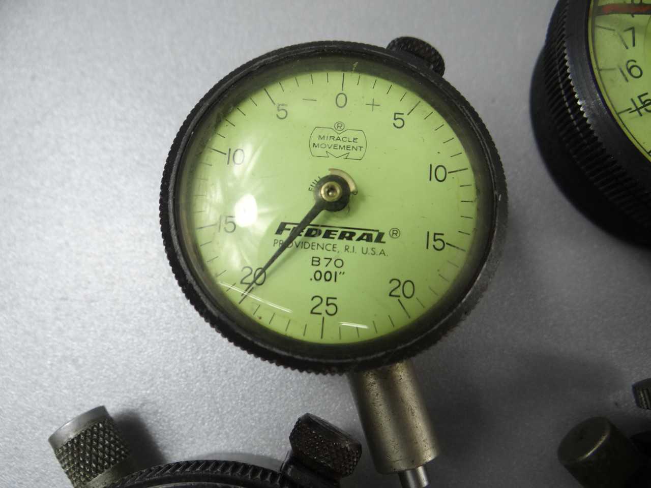 Lot of 9 Dial Indicators Federal Starrett - ELECTRIC POWER TOOLS