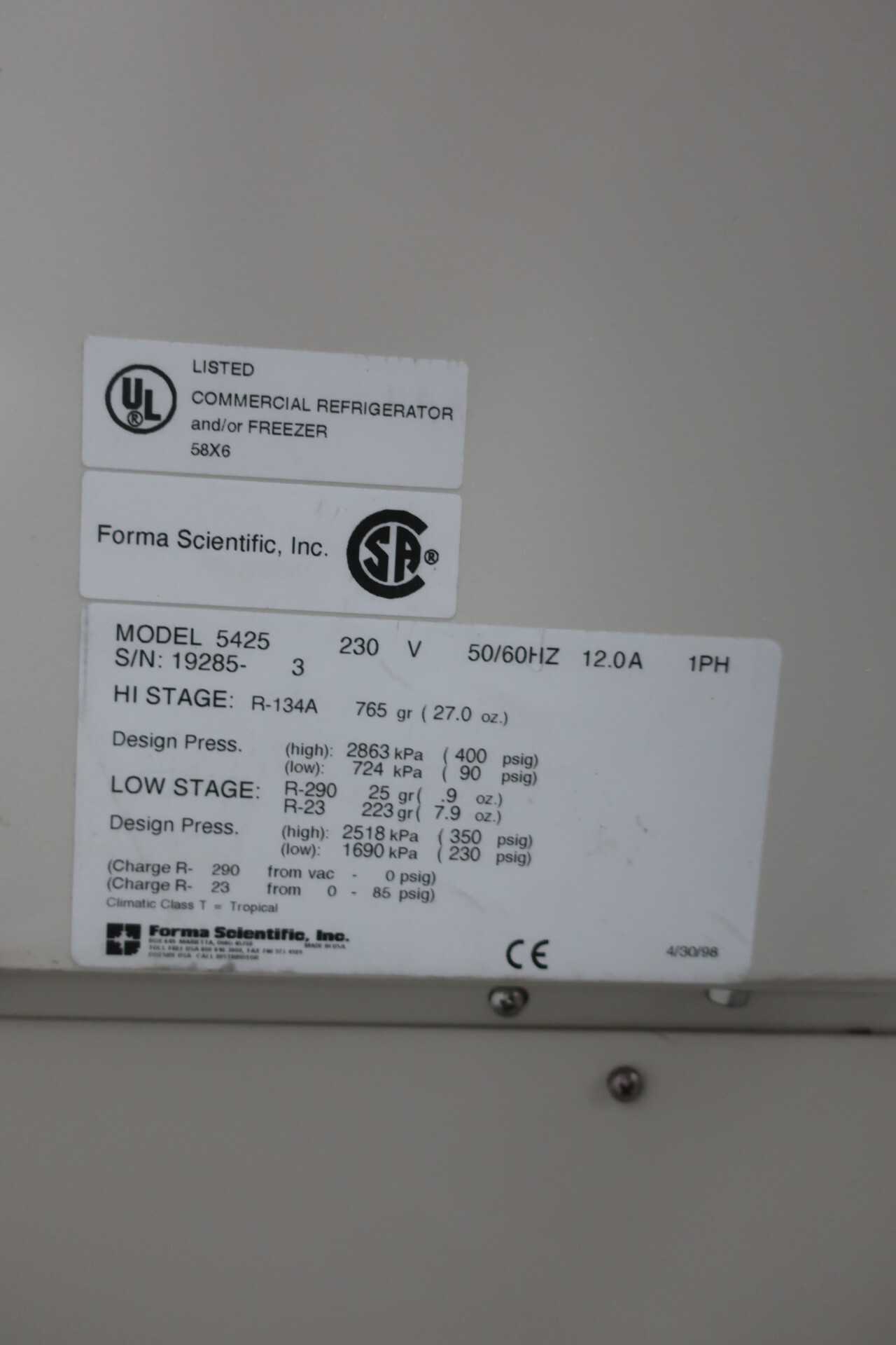 FORMA SCIENTIFIC LABORATORY FREEZER REFRIGERATOR - LAB & SCIENTIFIC
