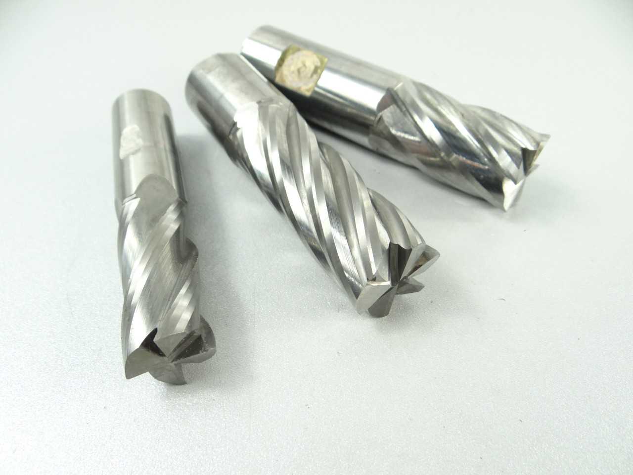 Lot of 3 Solid Carbide 4 and 6 Flute End Mills - MACHINING ACCESSORIES & TOOLING