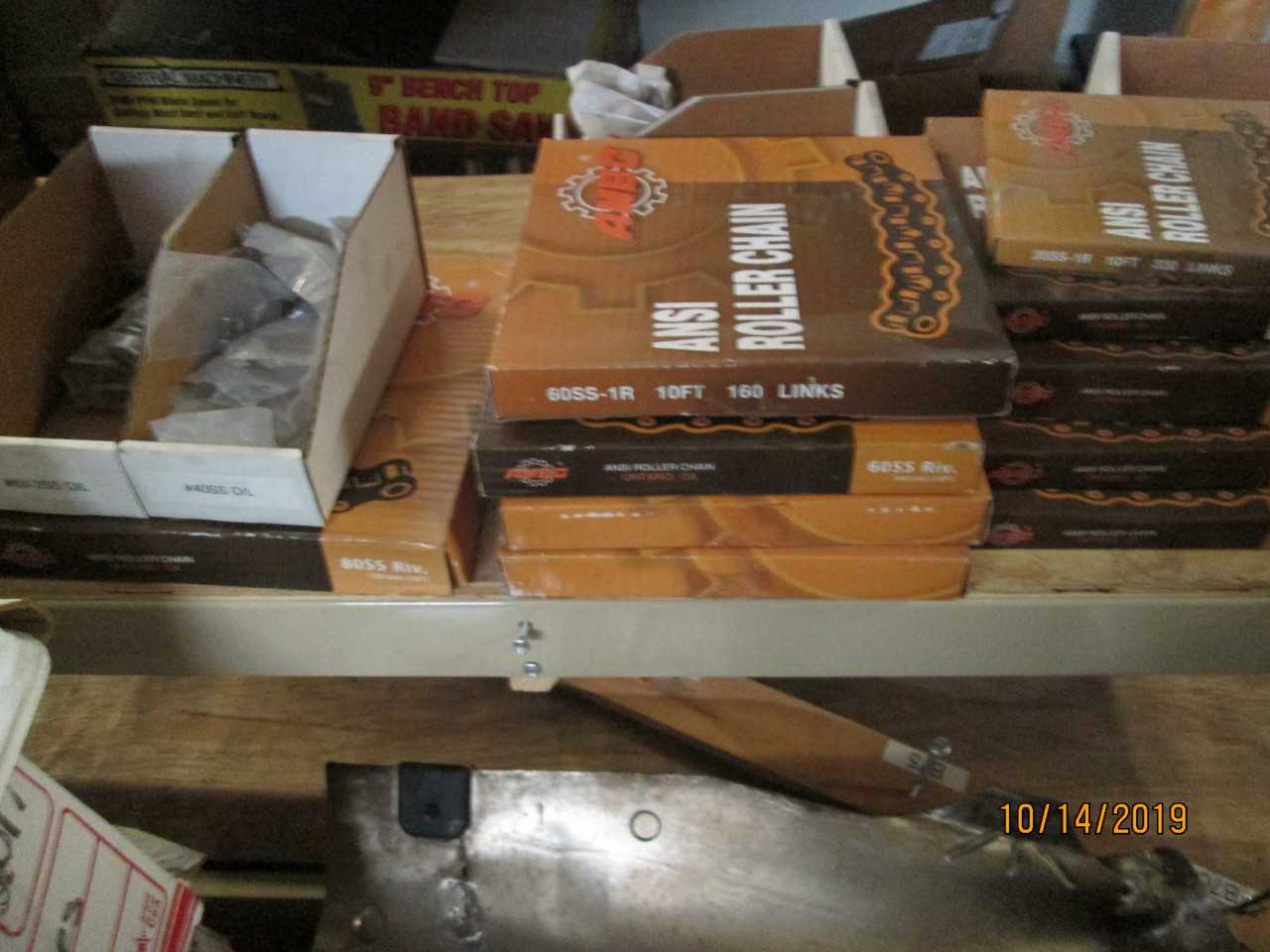 LOT OF ASSORTED STAINLESS STEEL CHAINS - ROLLER CHAIN