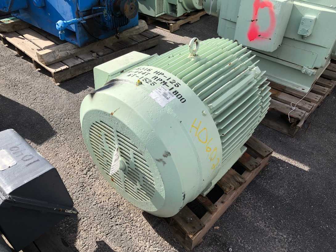 125 HP 1800 RPM 444T Frame Reliance Motor Rebuilt - ELECTRIC MOTORS