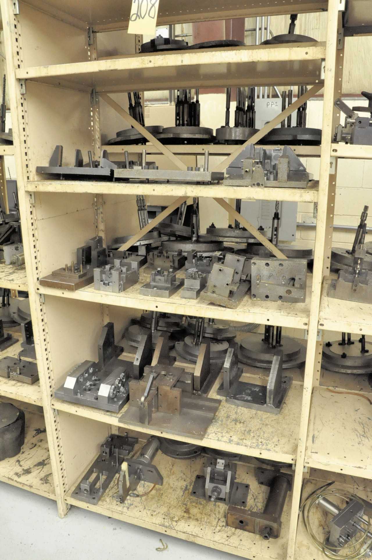 Lot-Fixtures on (4) Sections, (Face Side Only), (Shelving Not Included) - SHELVING