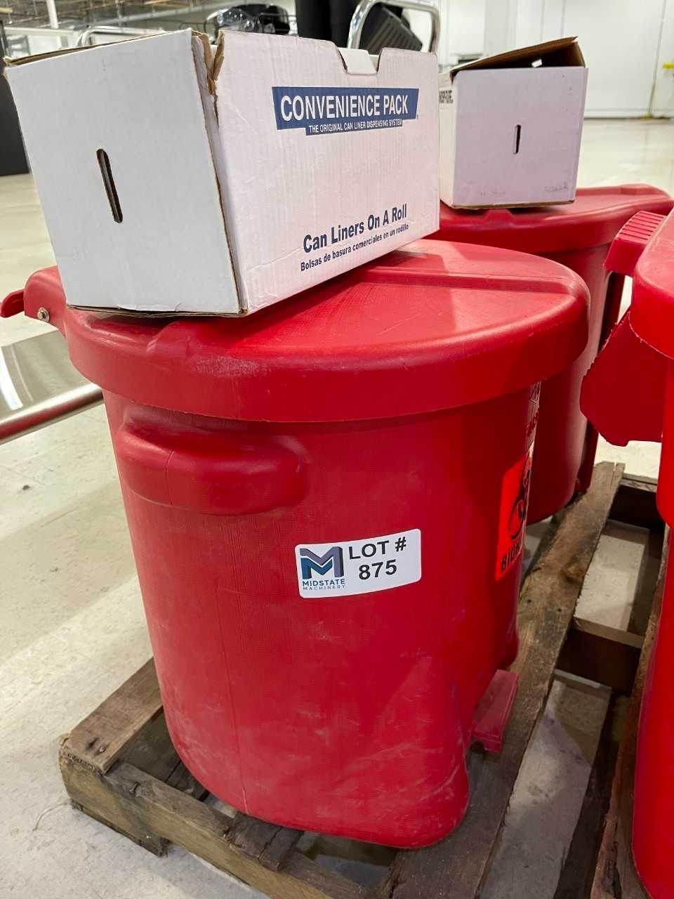 Biohazard Waste Can with Liners - WASTE BINS