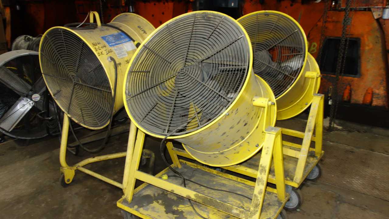 LOT OF 3 COPPUS 24K07DF PORTABLE 115V FANS - MISCELLANEOUS