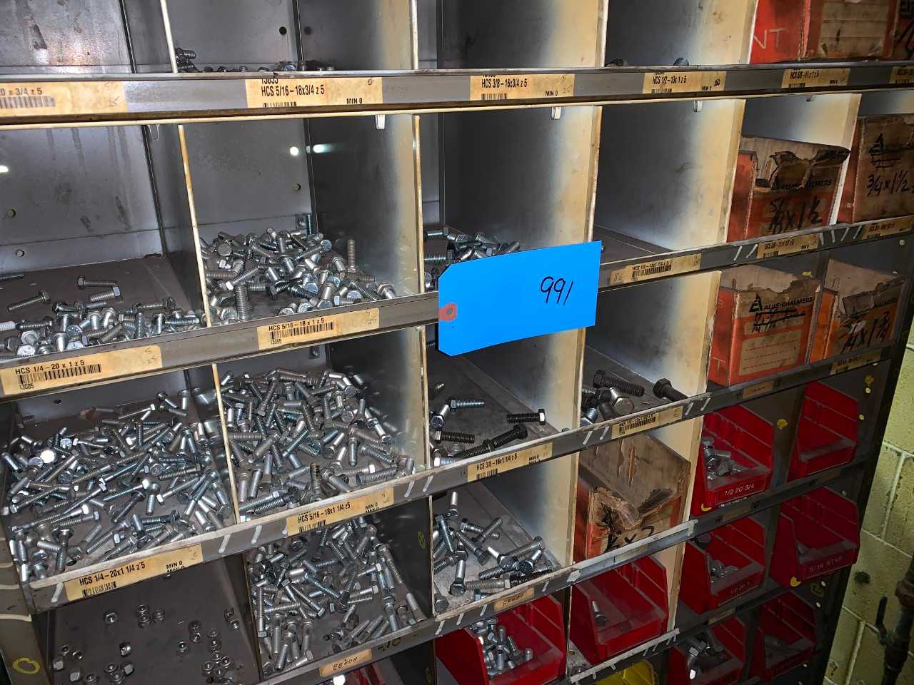 Wall Organizer filled with Nuts and Bolts - INDUSTRIAL PARTS