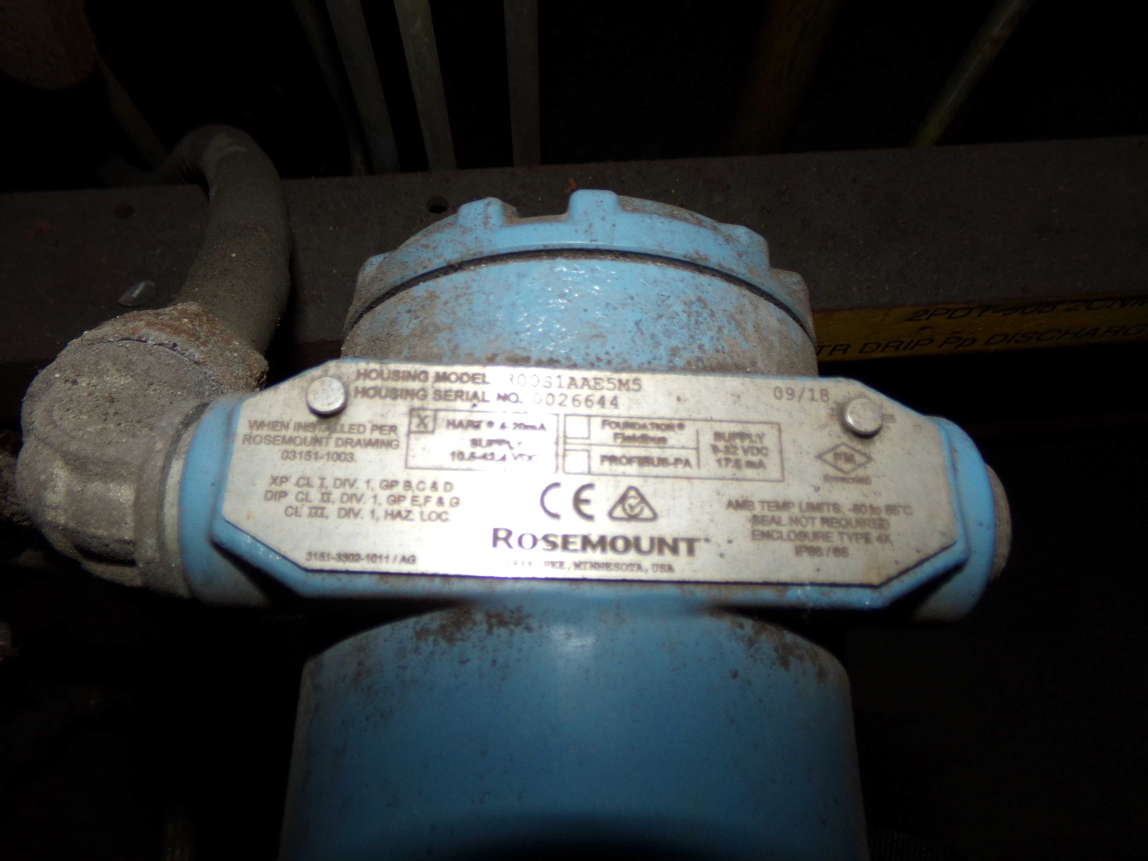 2018 ROSEMOUNT 300S1AAE5M5 TRANSMITTER - INSTRUMENTATION