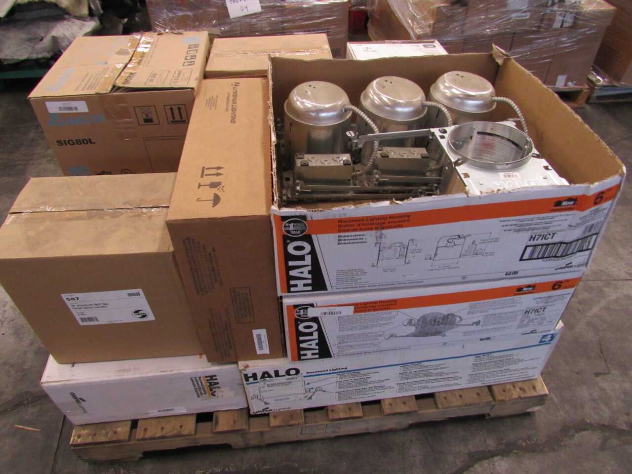 Pallet of 27x Assorted Lights, Fittings & Electric Fans - LIGHTING