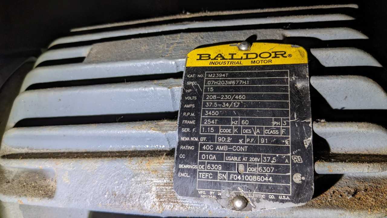 Lot of 3 baldor motors 15 HP - ELECTRIC MOTORS