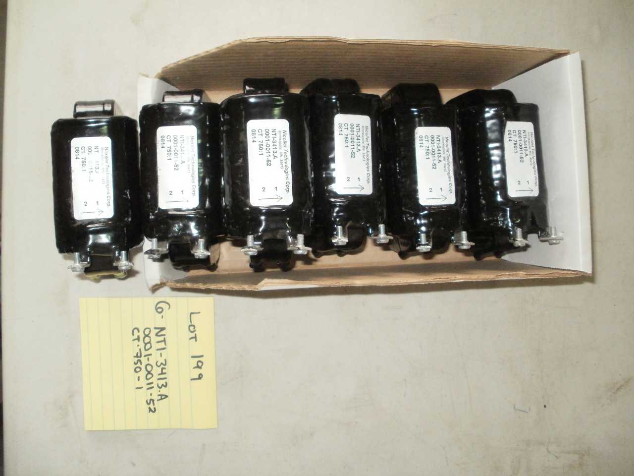 NTI-3413.A CT.750-1 QTY. 6 - ELECTRICAL COMPONENTS