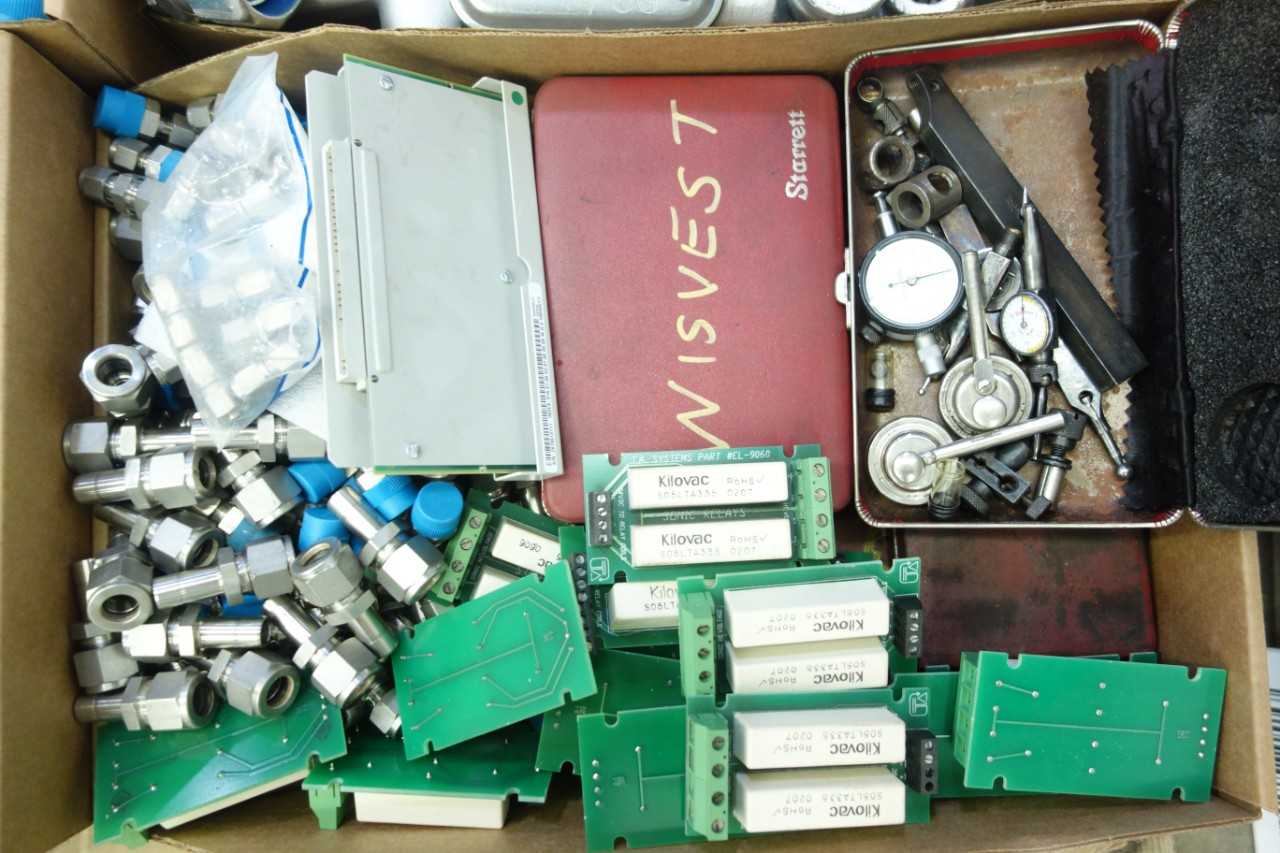 3 PALLETS OF ASSORTED MISCELLANEOUS INDUSTRIAL SURPLUS - ELECTRICAL COMPONENTS