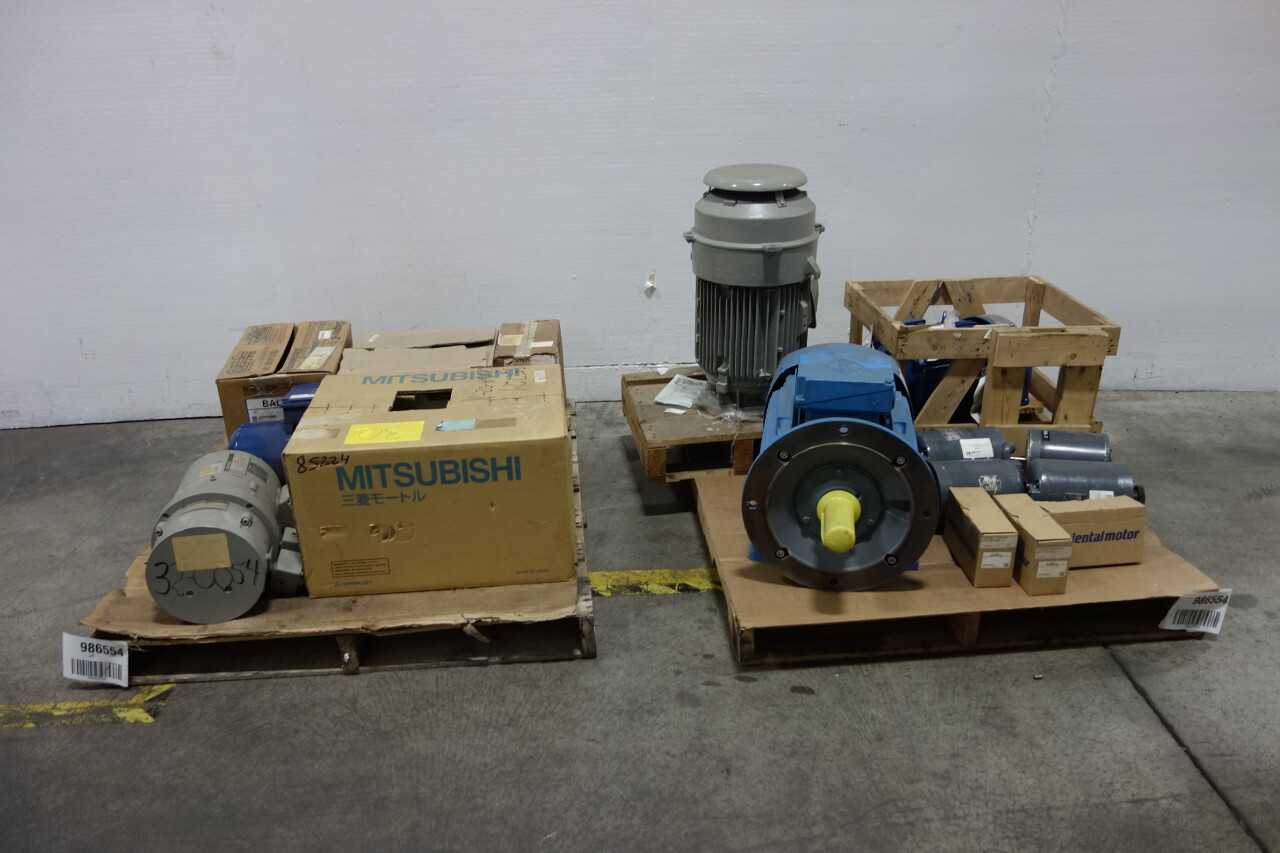 2 PALLETS OF ASSORTED ELECTRIC MOTORS - ELECTRIC MOTORS