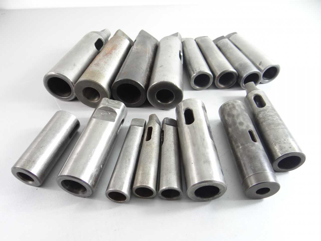16pc Lot of Assorted Morse Taper Shank Adapter Sleeves - HOLEMAKING TOOLS