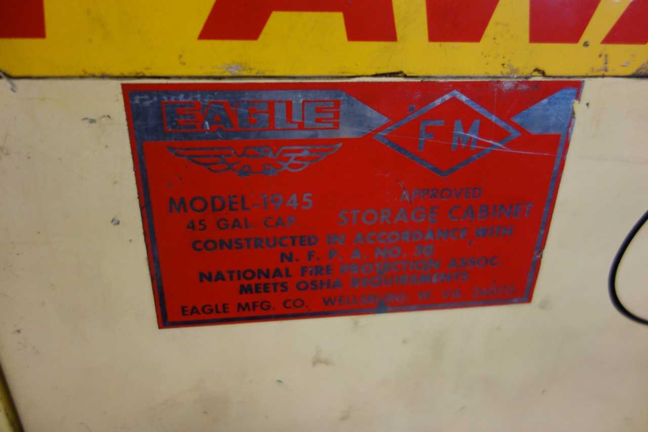 EAGLE 45 GAL FLAMMABLE SAFETY STORAGE CABINET - TOOL STORAGE