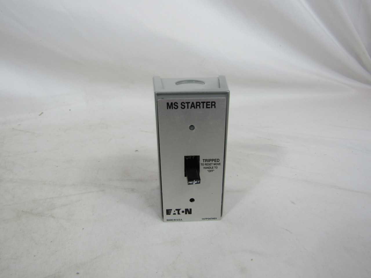 Quantity of 1 New Surplus Eaton 369D454G01 Enclosed Starter Motor Operator 10P 120V 0.25 HP - ELECTRIC MOTORS